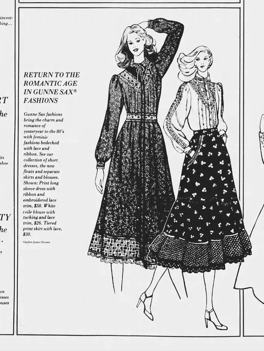 Gunne Sax Advertisement Print 8.5x11